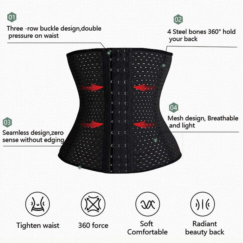 Waist Trainer Corset Shaper Girdle Body Building Women Postpartum Belly Slimming Belt Modeling Strap Tummy Control Shapewear