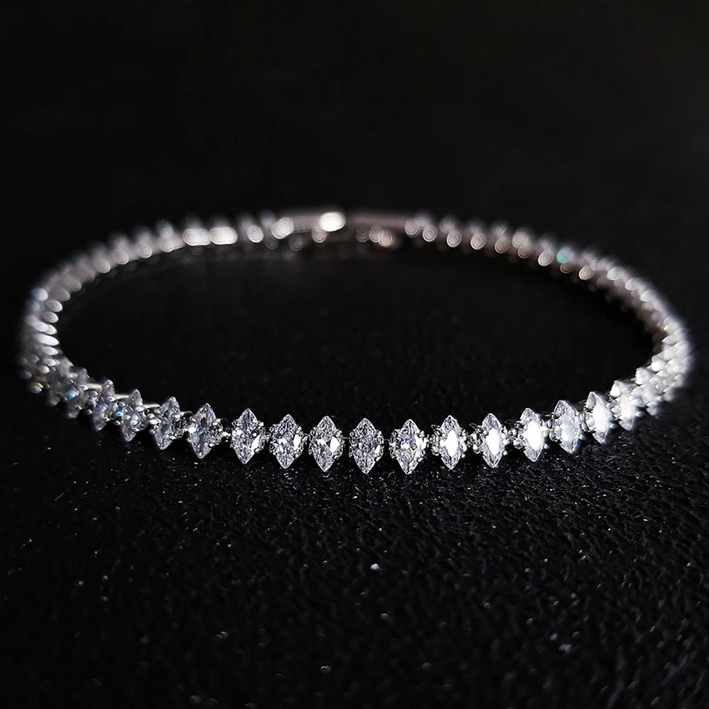 New Marquise Oval Square Silver Women Gift Jewelry