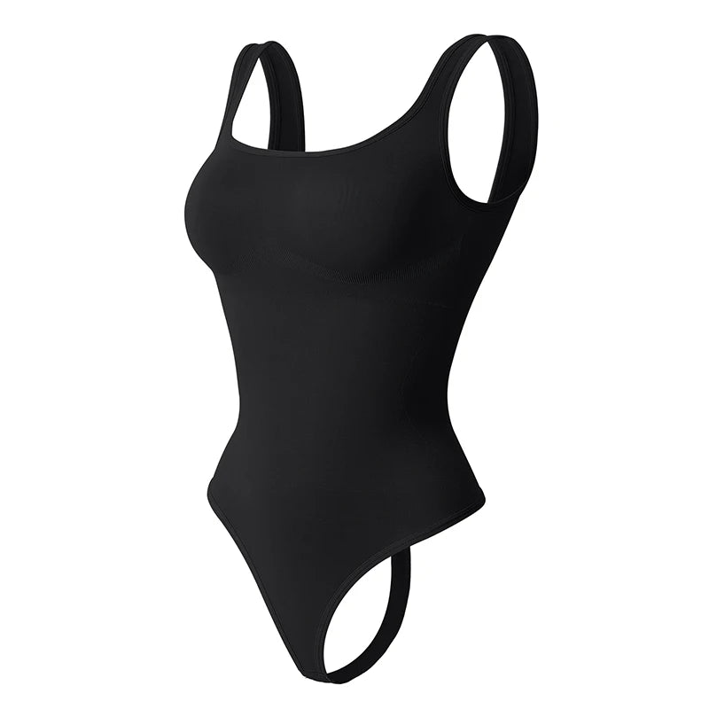 Bodysuits for Women Tummy Control Shapewear Seamless Square Neck Thong Bodysuit Sculpting Shaper Tank Top Jumpsuit