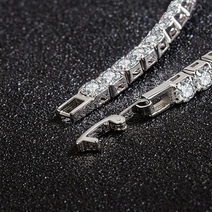 Sterling Silver Bracelet Zirconia Charm Jewelry