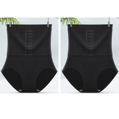 2pcs Women High Waist Shaping Briefs Buckle adjustment