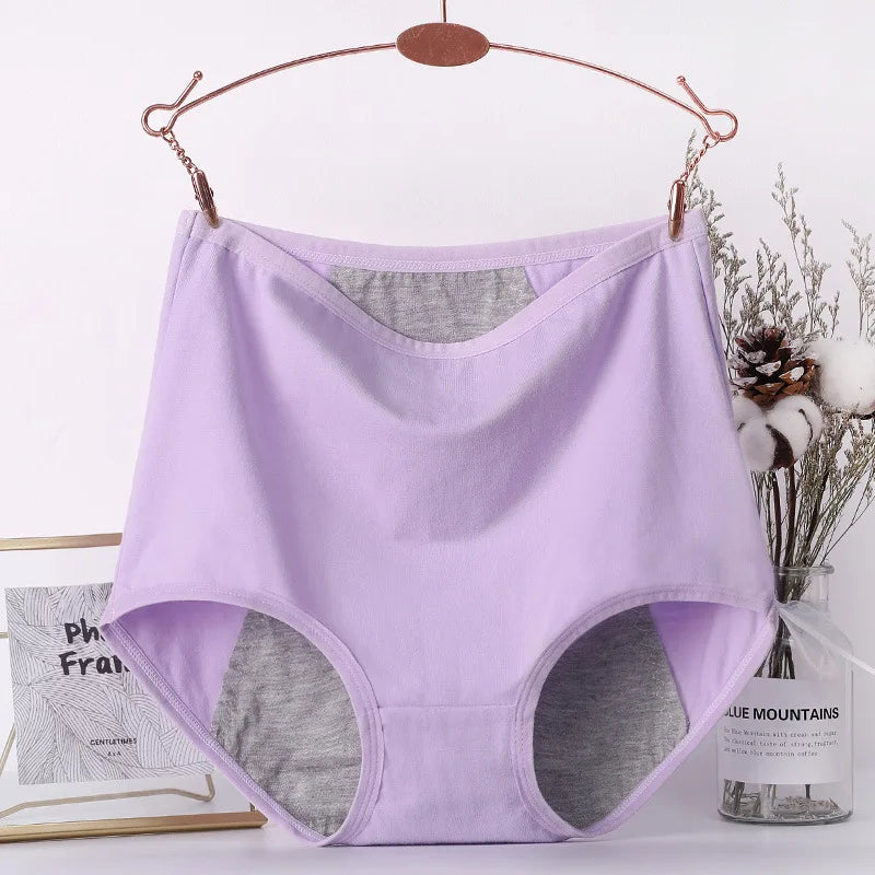 6 braguitas menstruales para niña, braguitas fisiológicas para mujer, bragas antifugas para la menstruación, ropa interior de algodón de cintura alta.