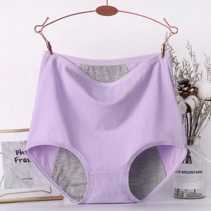 6 braguitas menstruales para niña, braguitas fisiológicas para mujer, bragas antifugas para la menstruación, ropa interior de algodón de cintura alta.