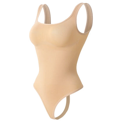 Bodysuits for Women Tummy Control Shapewear Seamless Square Neck Thong Bodysuit Sculpting Shaper Tank Top Jumpsuit