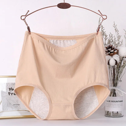 6 braguitas menstruales para niña, braguitas fisiológicas para mujer, bragas antifugas para la menstruación, ropa interior de algodón de cintura alta.