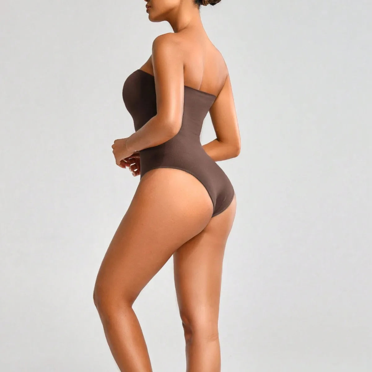 Seamless Plus Size Shapewear Tummy Control Waist Trainer Strapless Bodysuit for Dresses Bodysuit Women