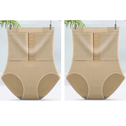 2pcs Women High Waist Shaping Briefs Buckle adjustment