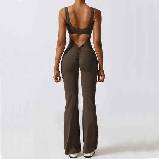 Nuevo conjunto de gimnasio para mujer, traje de entrenamiento de yoga, ropa deportiva para mujer, mono deportivo, monos de fitness elásticos, monos de entrenamiento push up para mujer