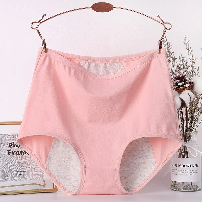6 braguitas menstruales para niña, braguitas fisiológicas para mujer, bragas antifugas para la menstruación, ropa interior de algodón de cintura alta.