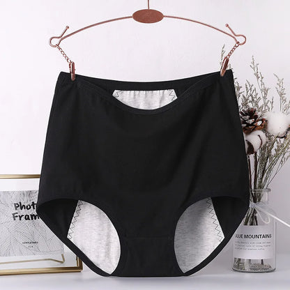 6 braguitas menstruales para niña, braguitas fisiológicas para mujer, bragas antifugas para la menstruación, ropa interior de algodón de cintura alta.