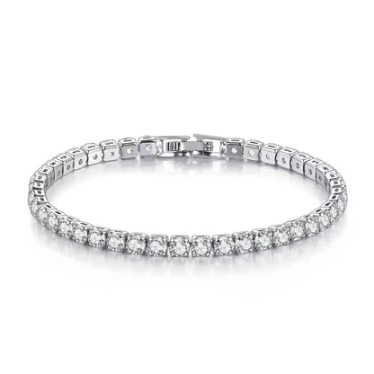 Sterling Silver Bracelet Zirconia Charm Jewelry