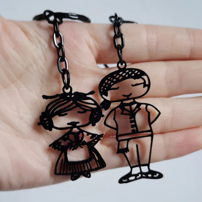 Personalized Children's Drawing Necklace Stainless Steel